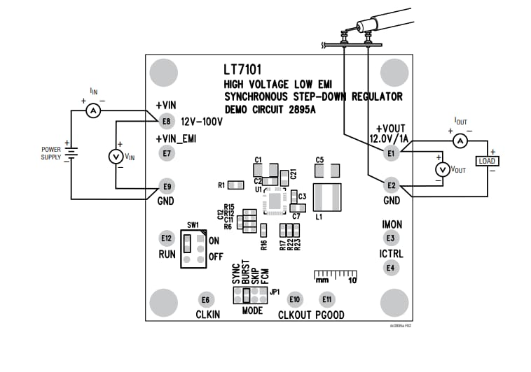 Technische Zeichnung - Analog Devices Inc. DC2895A Demonstrationsboard Technische Zeichnung - Analog Devices Inc. DC2895A Demonstrationsboard